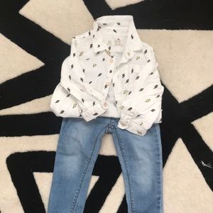 Cute Zara shirt and jean bundle